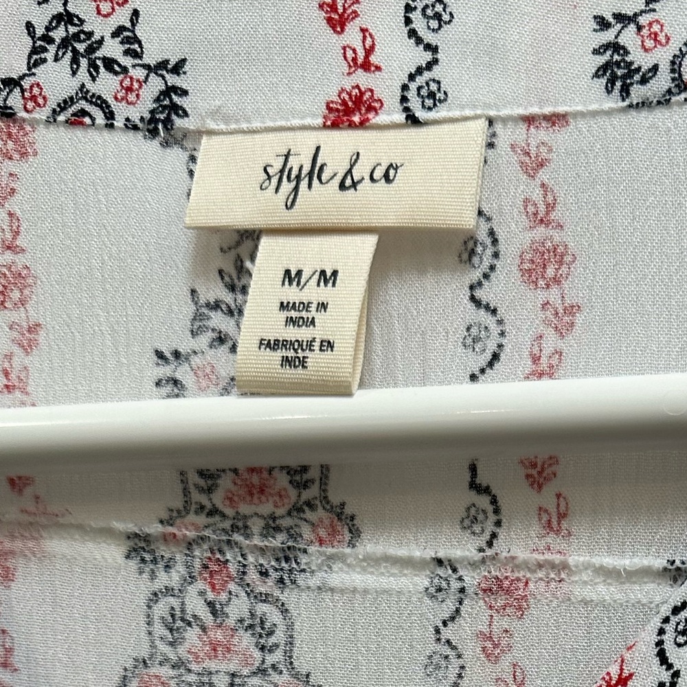 White printed blouse - Picture 2 of 2